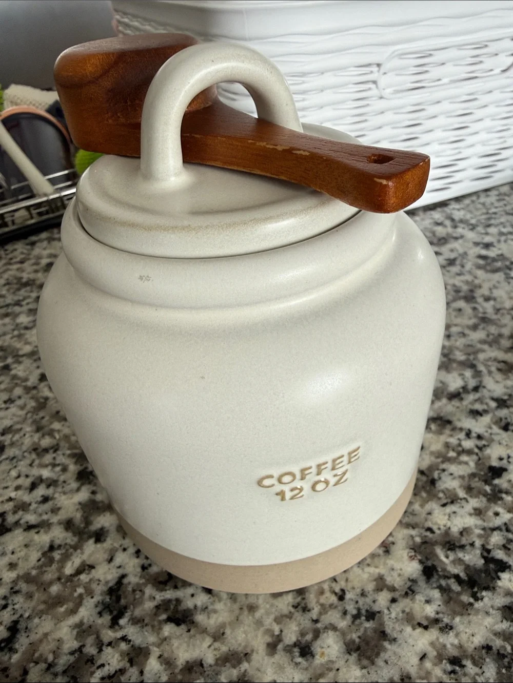 Target Cream Ceramic Coffee Canister with Wooden Scoop